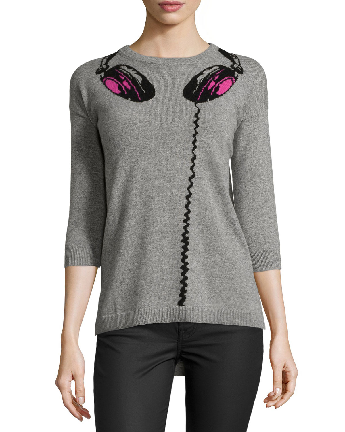 Autumn Cashmere Cashmere Headphones-pattern Sweater in Gray - Lyst