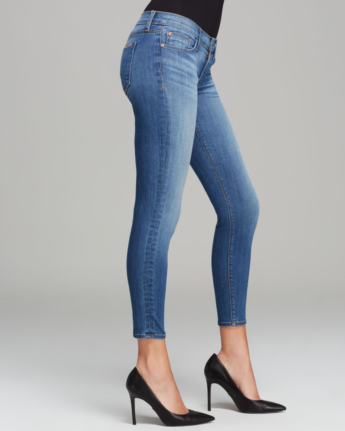 Hudson Jeans Jeans - Krista Super Skinny Crop In Worship Me in Blue | Lyst