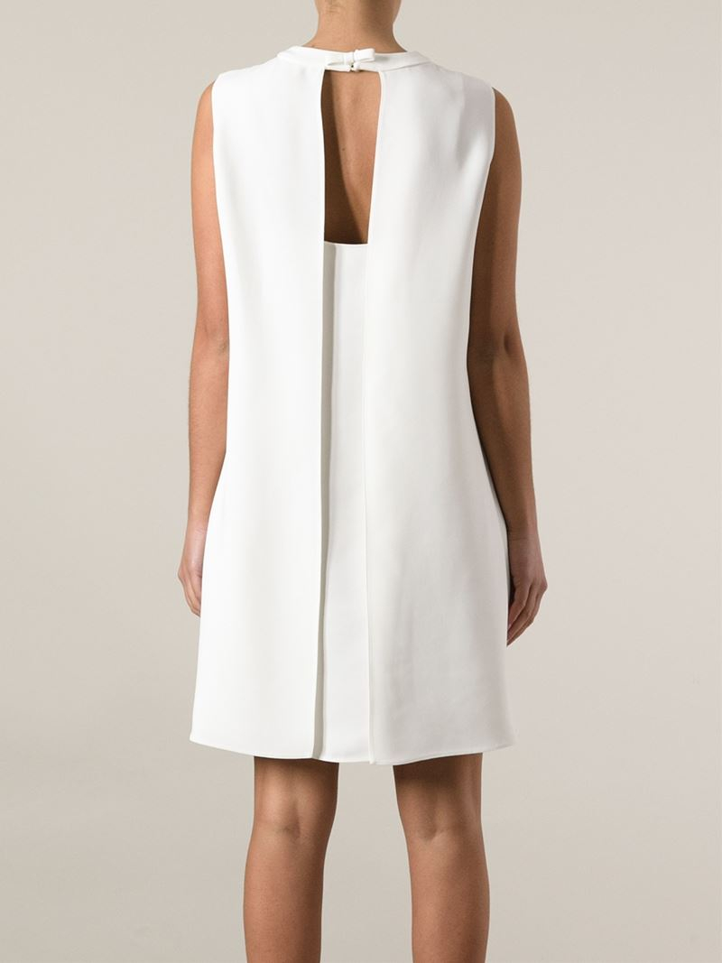 Valentino Sleeveless Shift Dress in White Lyst