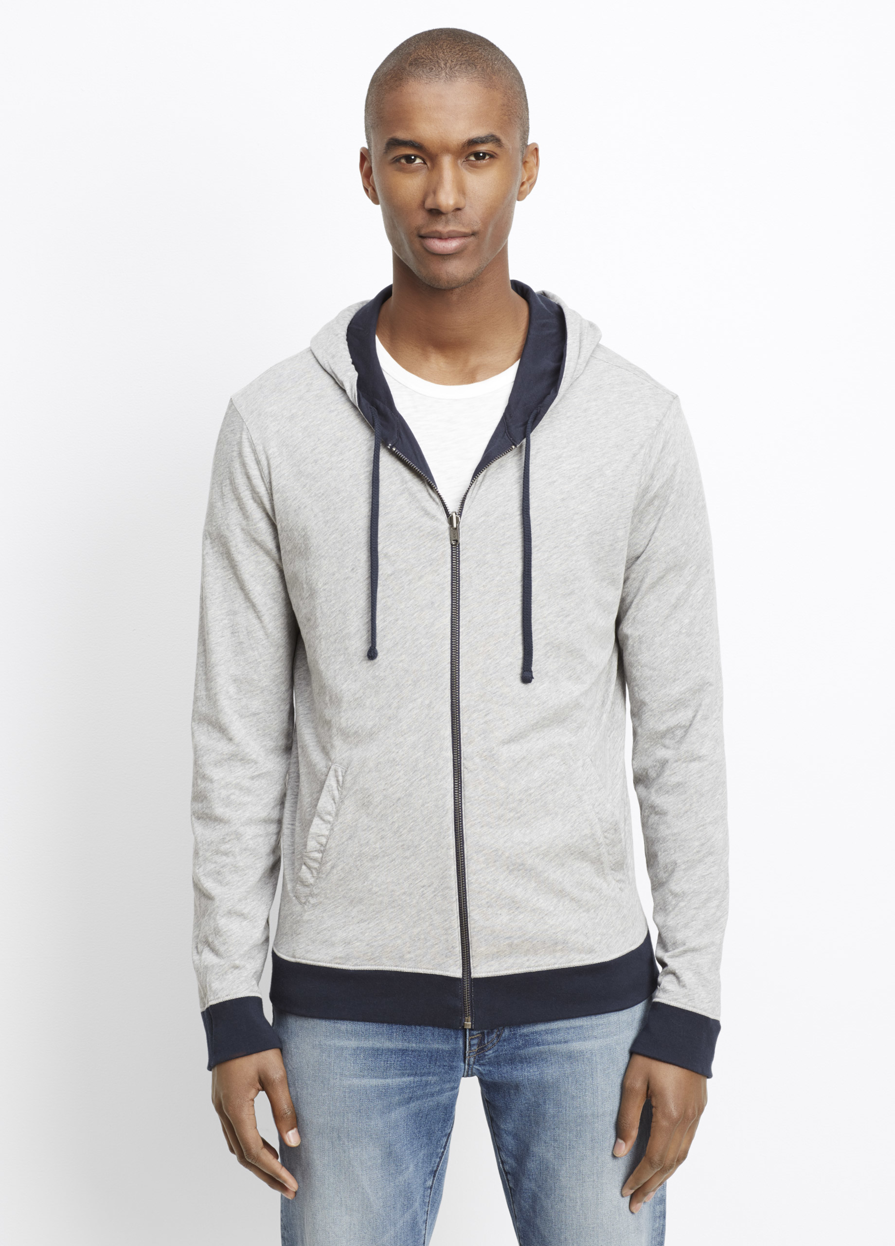 vince double layer hoodie