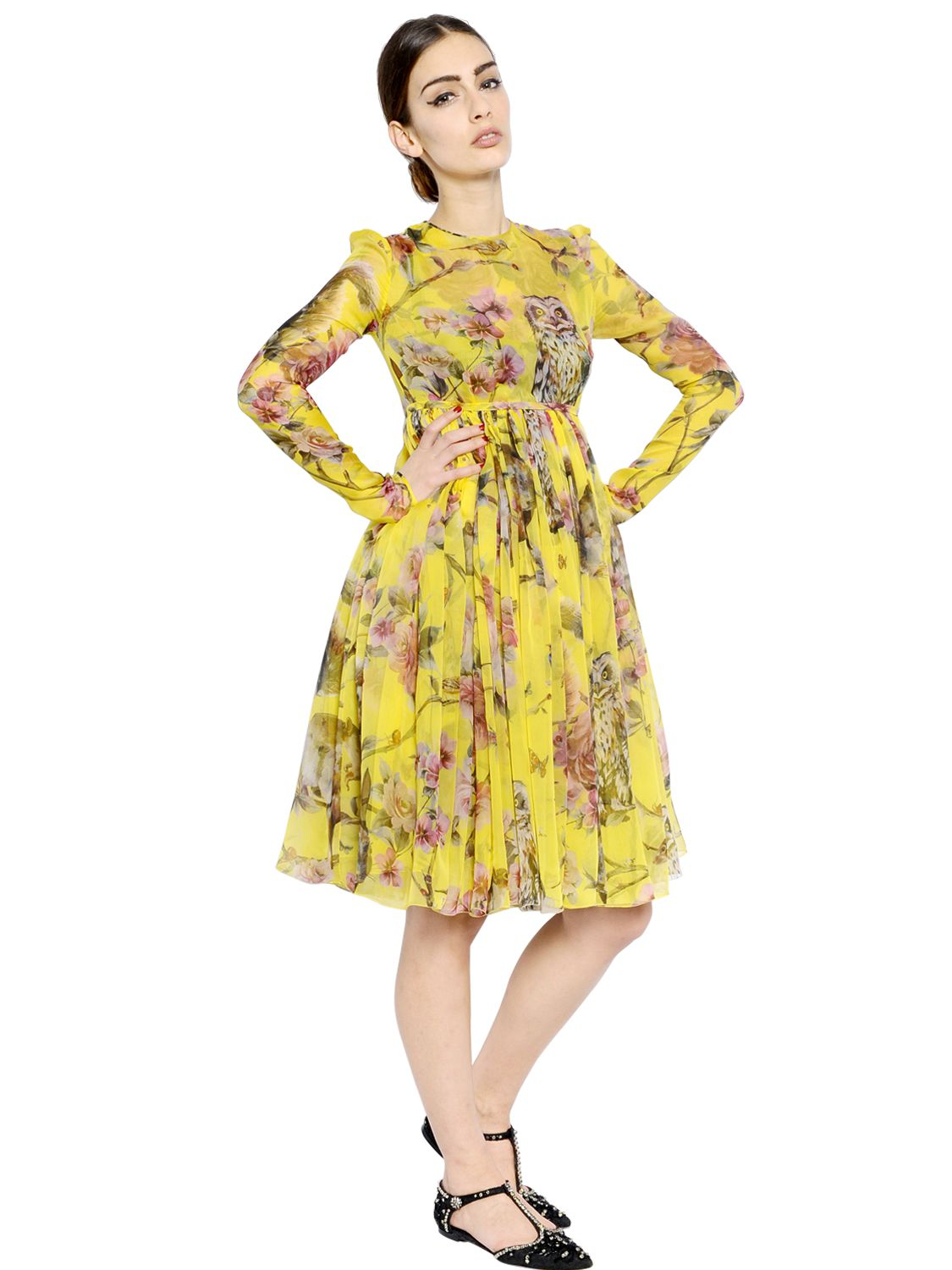 Dolce and gabbana yellow floral dress Clearance