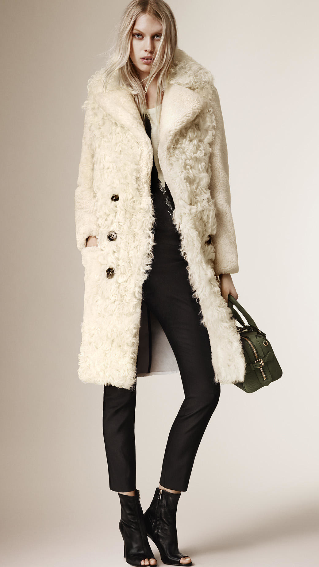 burberry shearling coat sale