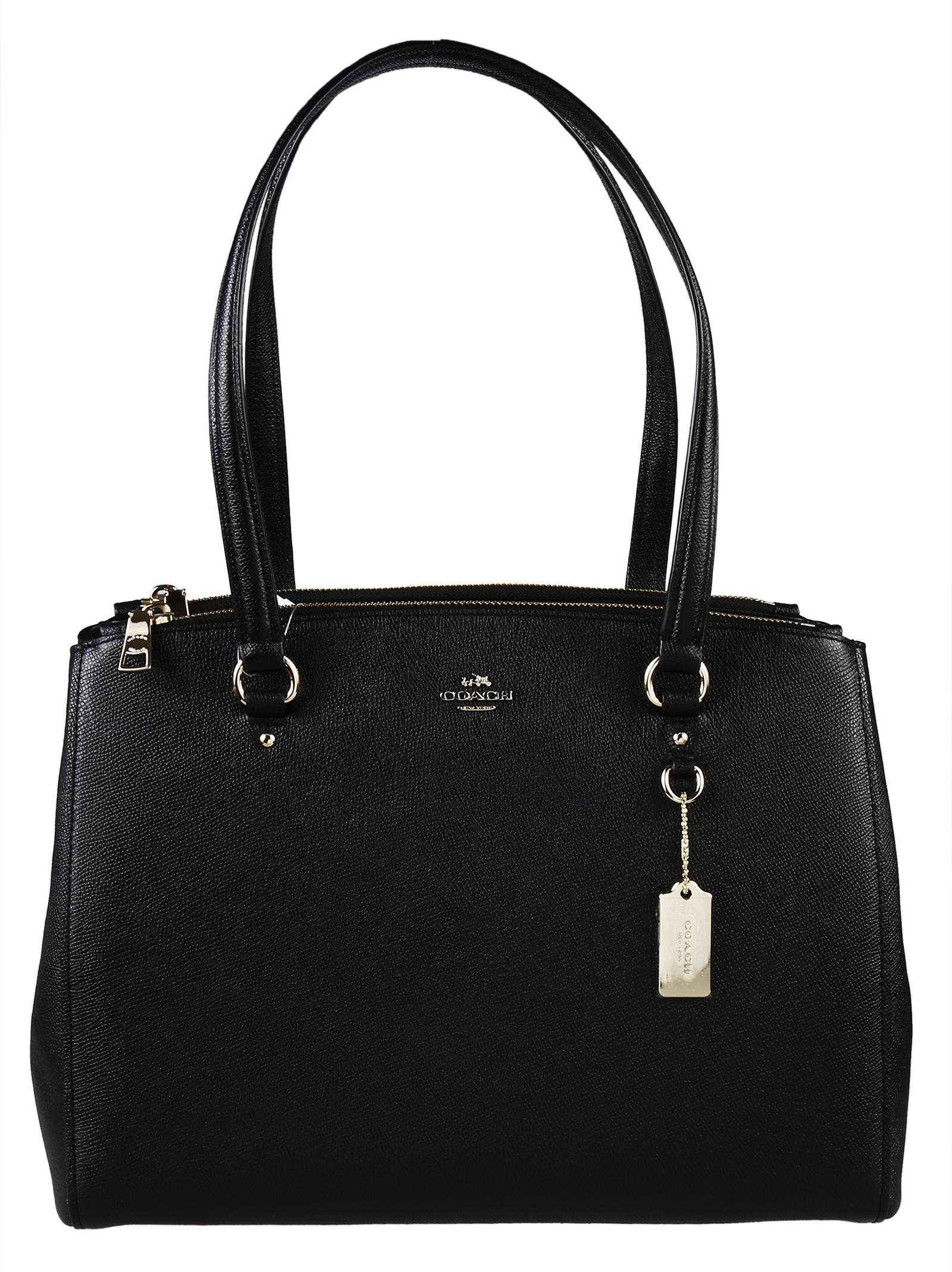 Coach Stanton Crossgrain Leather Bag in Black | Lyst