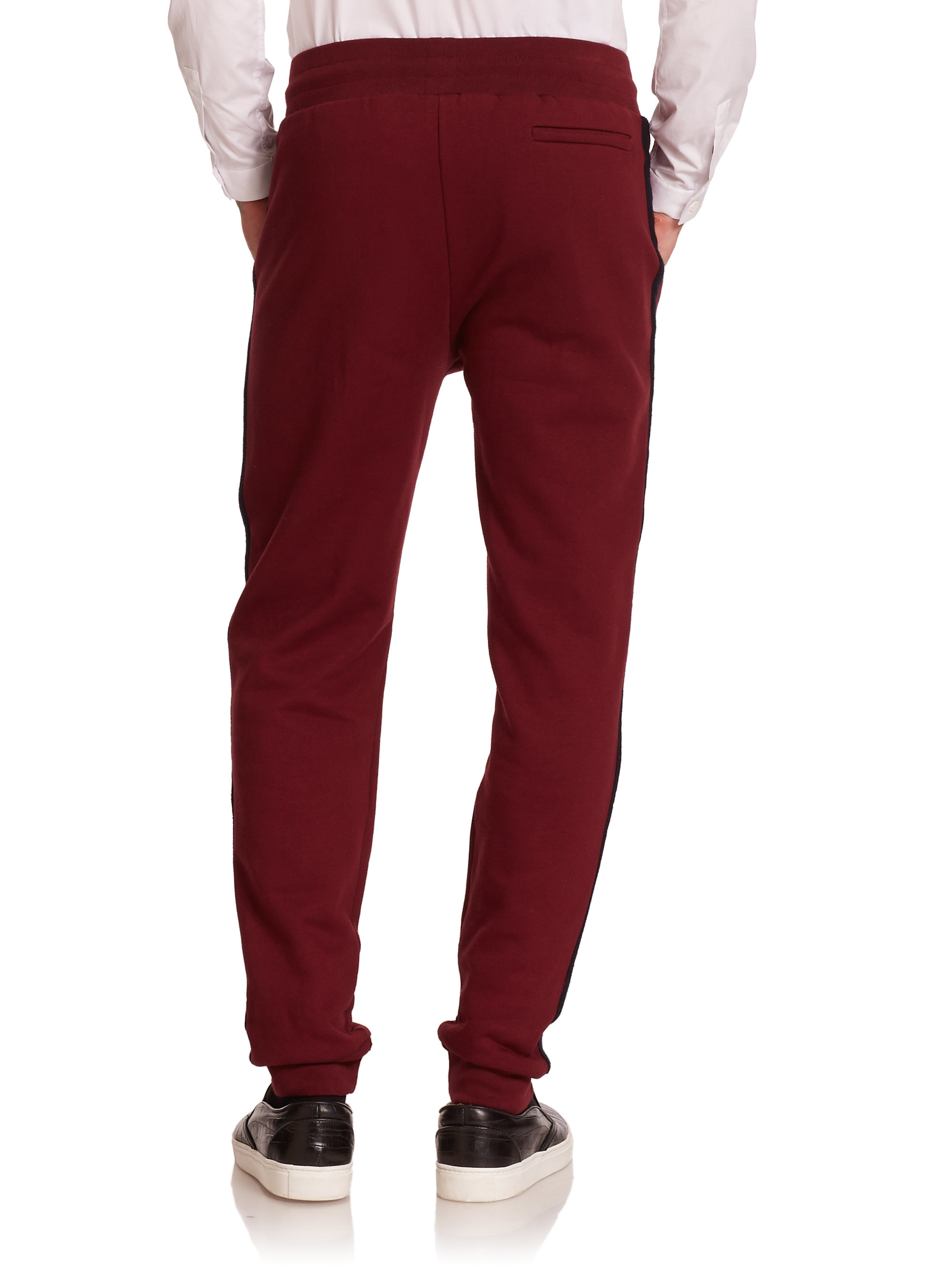 dark red sweatpants
