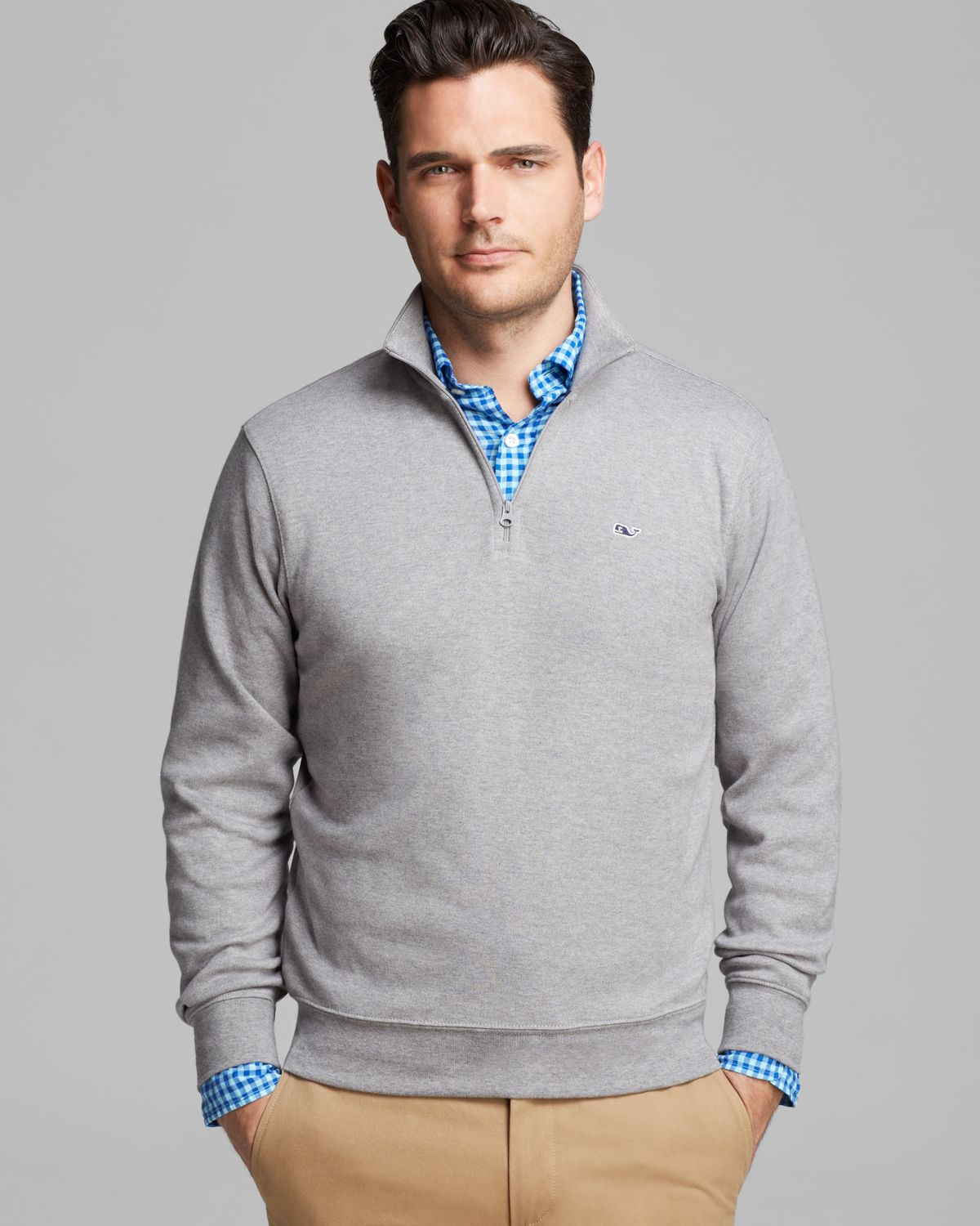 vineyard vines half zip mens