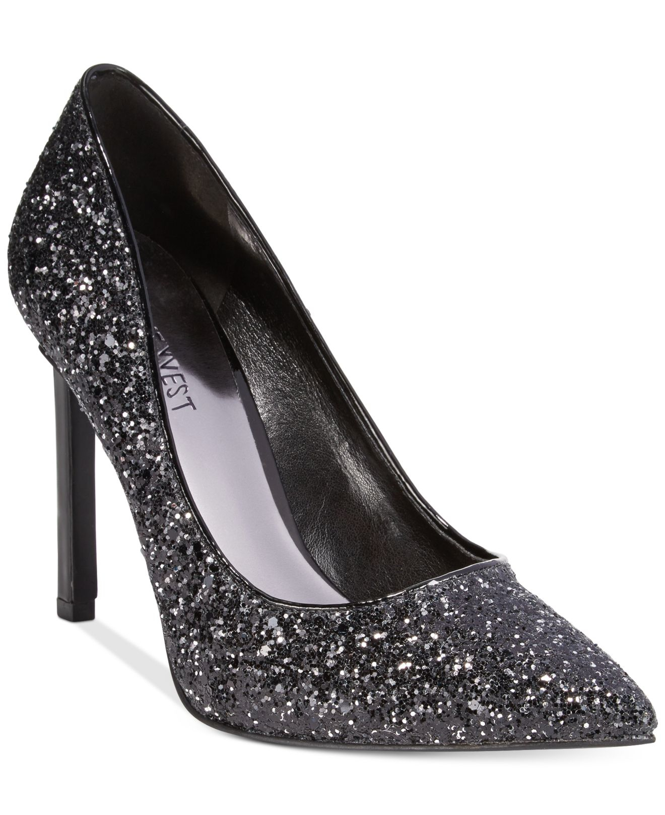 Nine West Tatiana Glitter Pumps in Black | Lyst