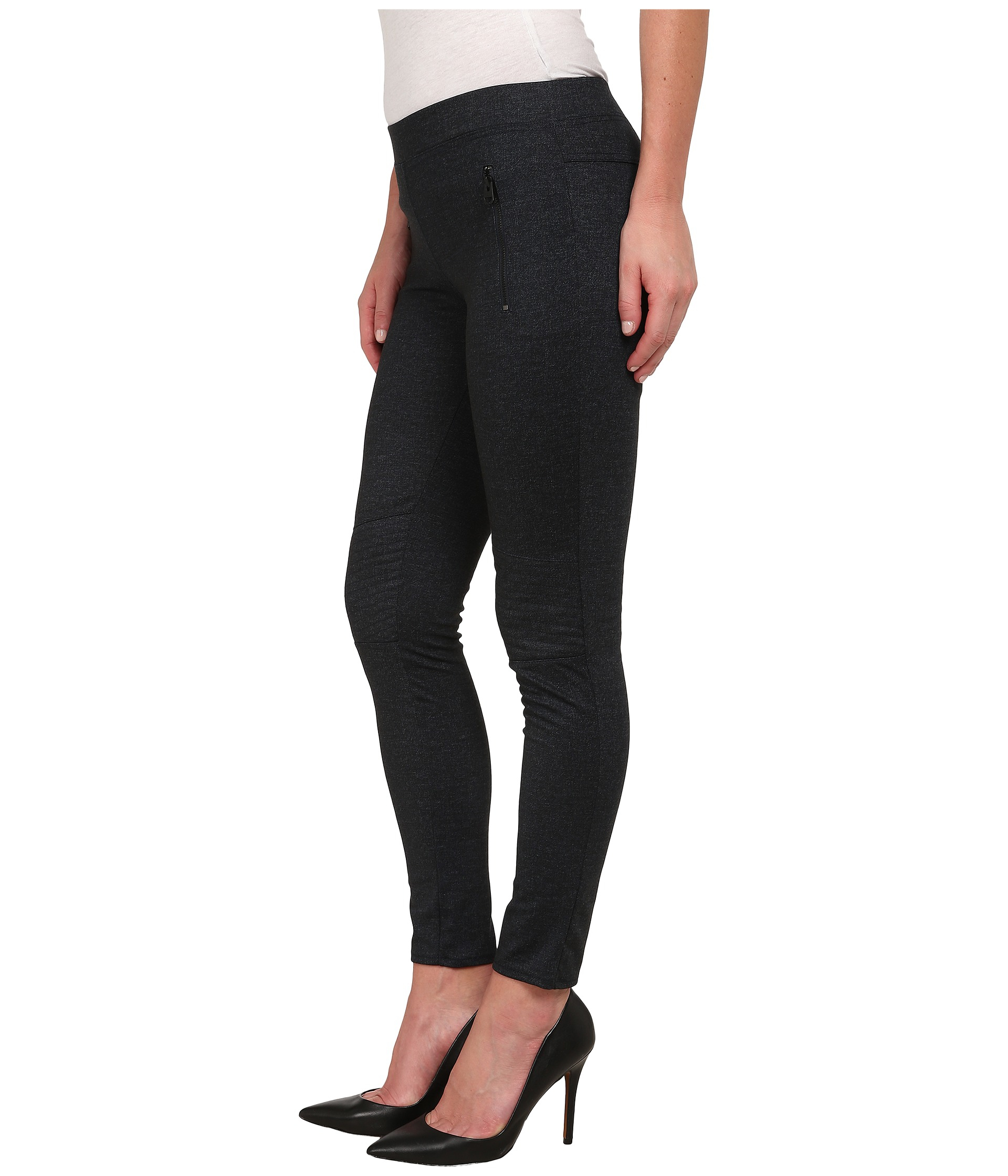 Calvin klein jeans Denim Ponte Panelled Leggings In Raw Indigo in Blue | Lyst