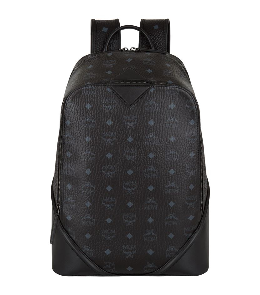MCM Medium Duke Visetos Backpack in Black Lyst UK