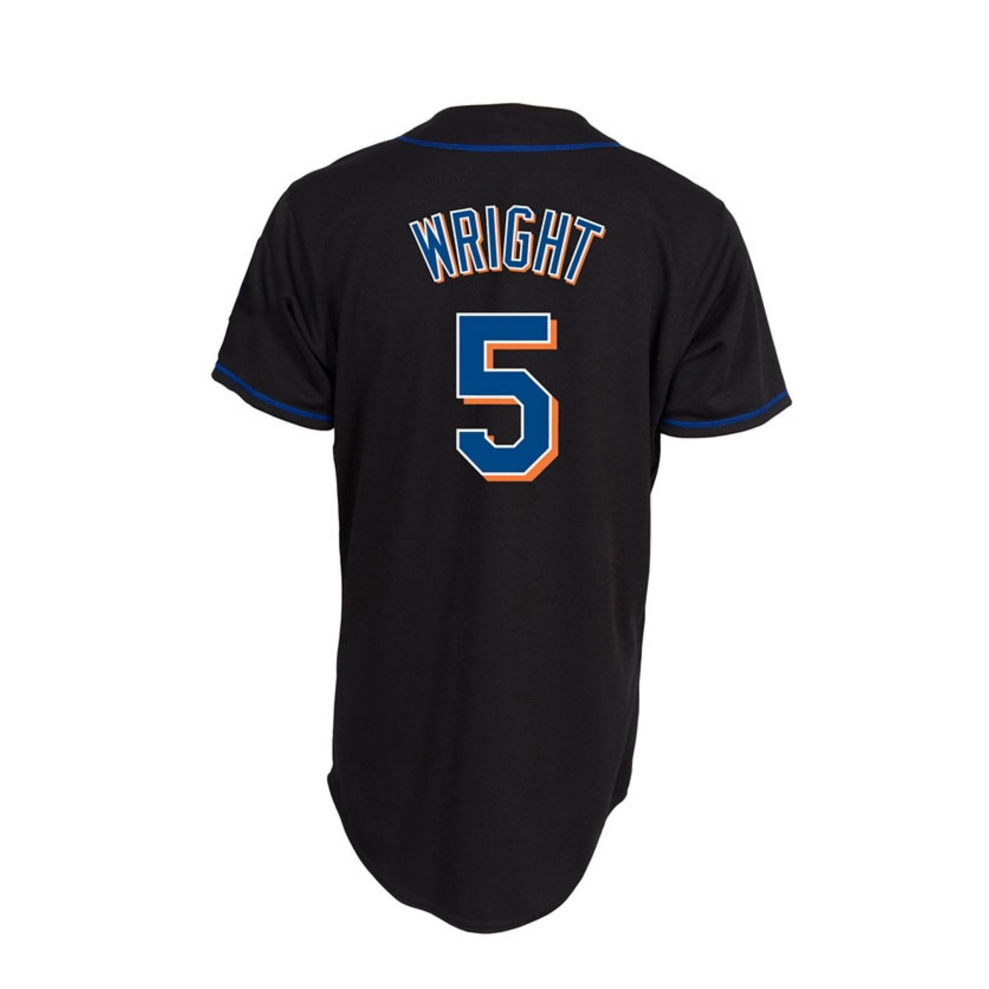 Autographed New York Mets David Wright Fanatics Authentic Blue Majestic  Replica Jersey