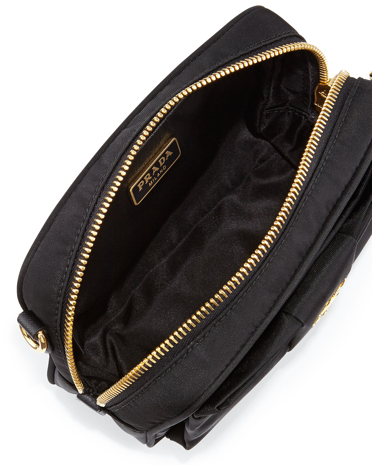 Prada Tessuto Small Bow Crossbody Bag in Black (Nero) (Black) - Lyst