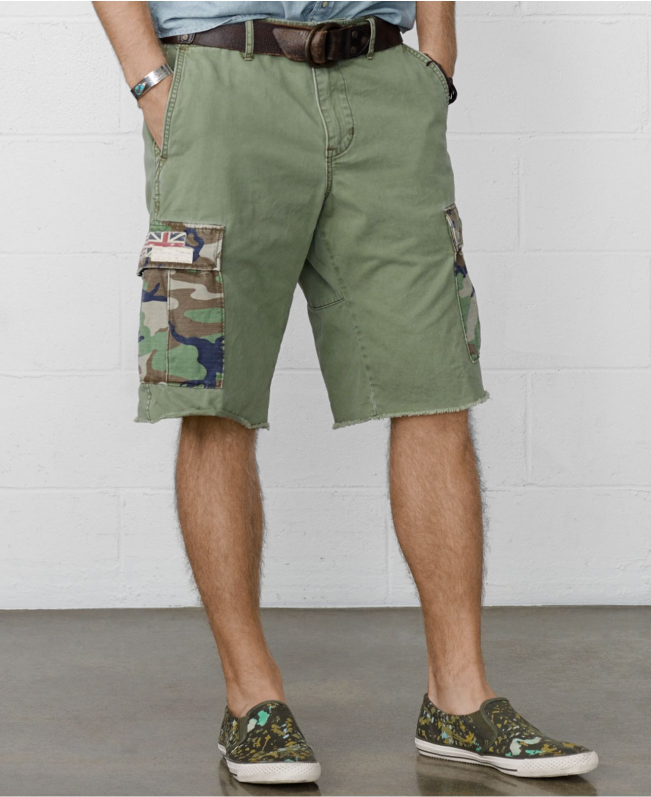Denim & Supply Ralph Lauren Cargo Shorts in Green for Men | Lyst
