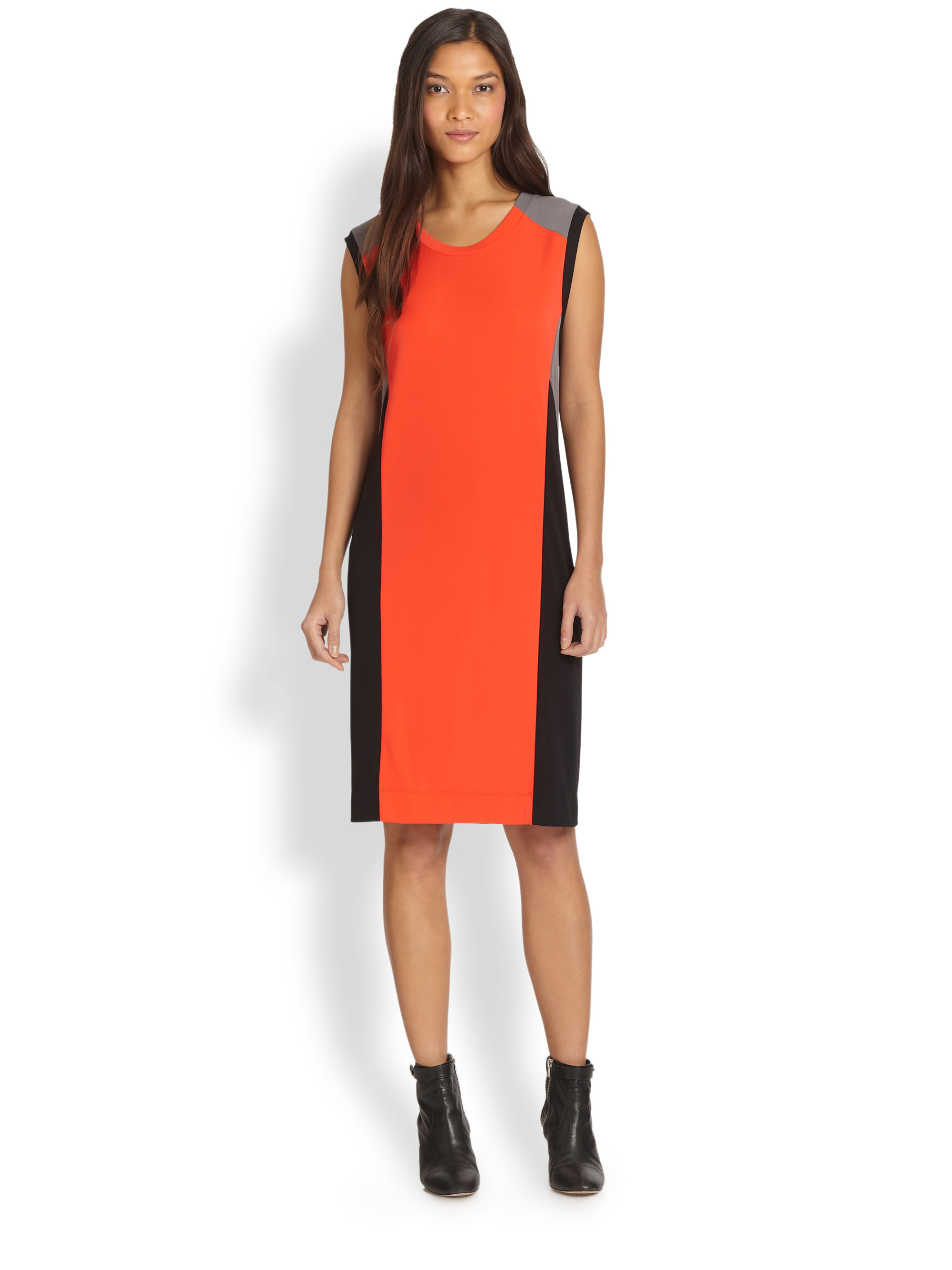 dkny orange dress