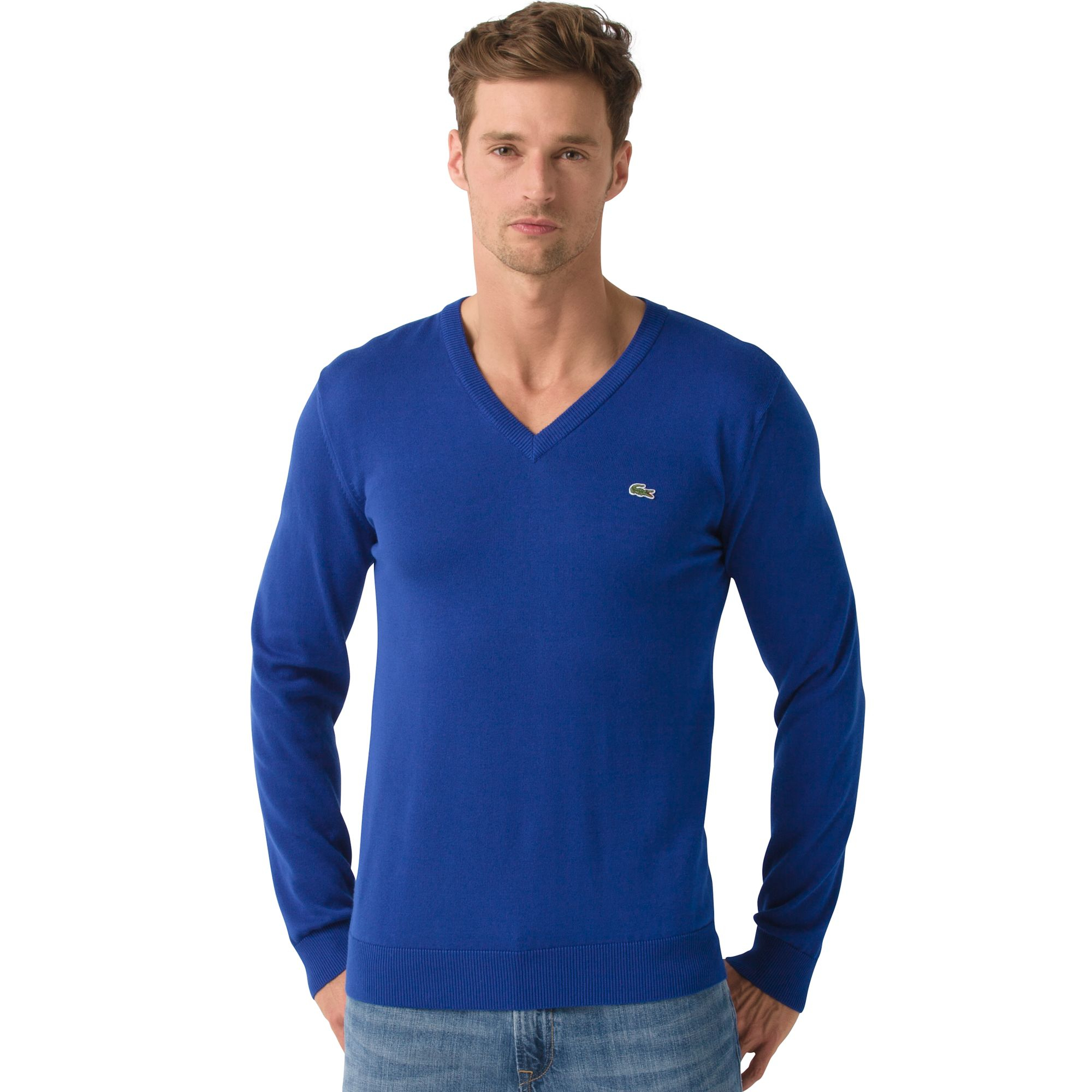 lacoste sweater blue