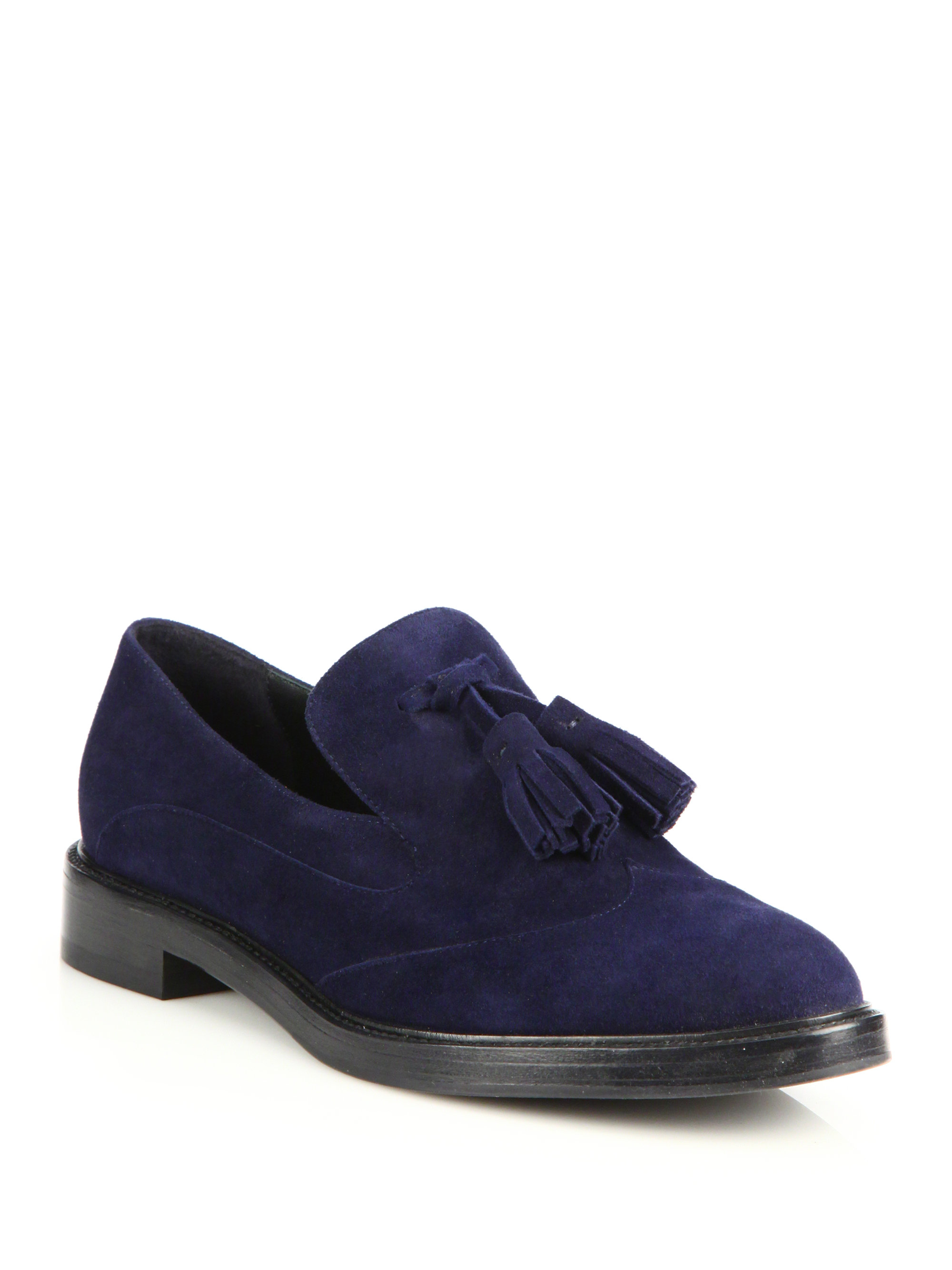 burberry loafers mens burberry falsmoor suede tasseled loafers in blue for burberry loafers mens burberry falsmoor suede tasseled loafers in blue for