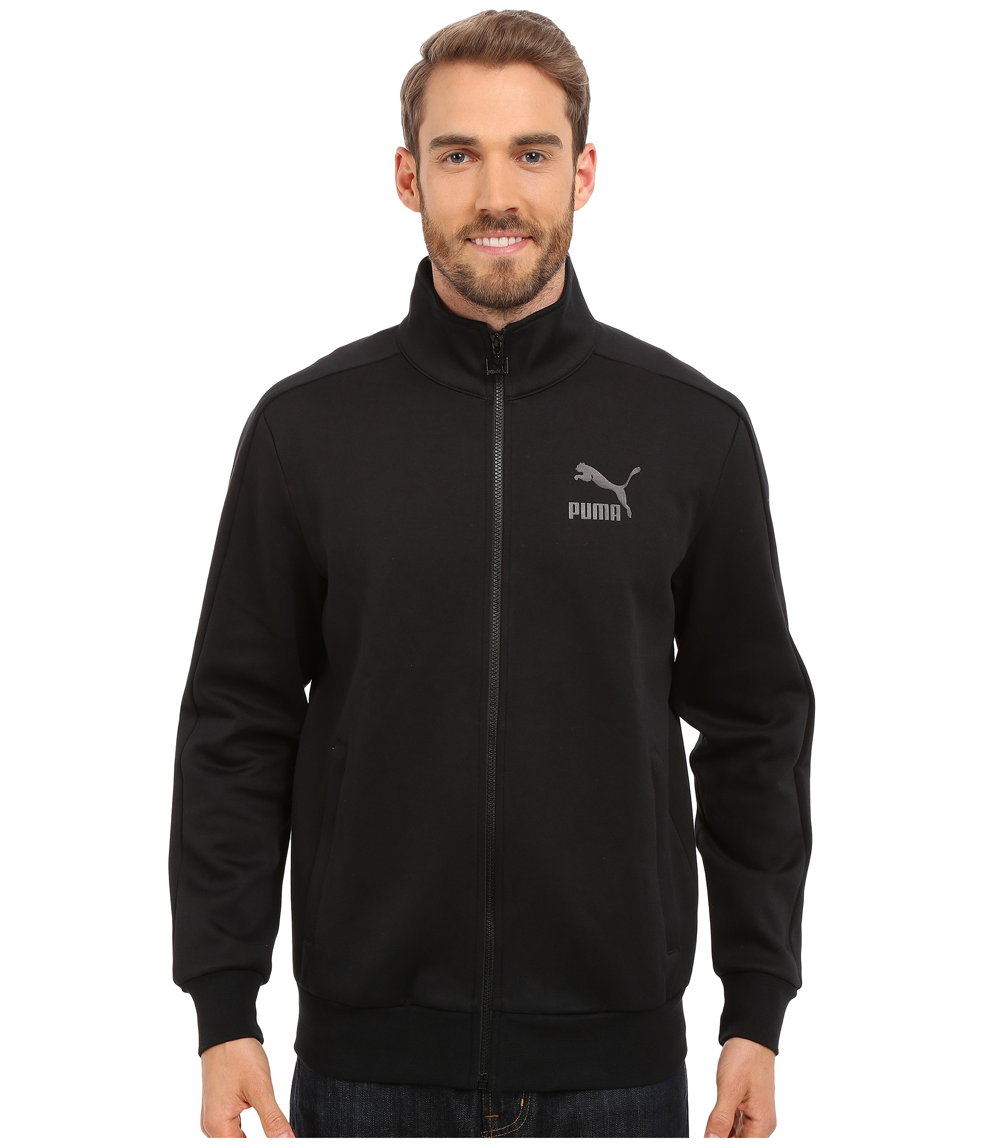 puma black track jacket
