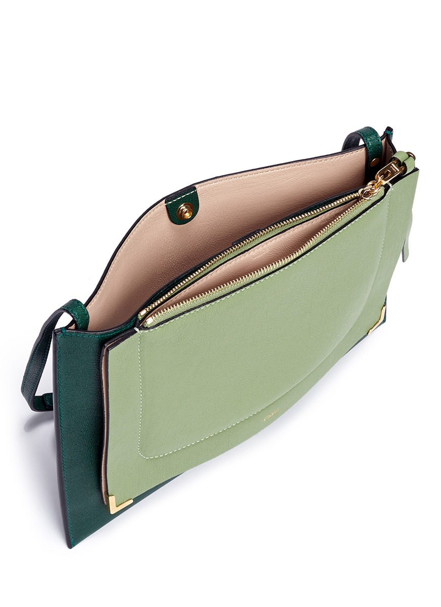 flat leather bag