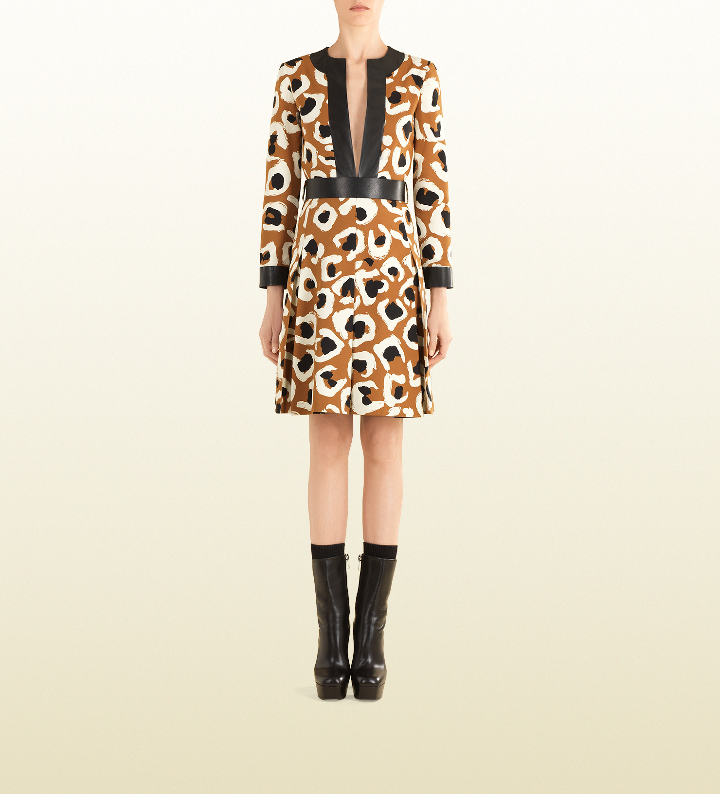 gucci leopard dress