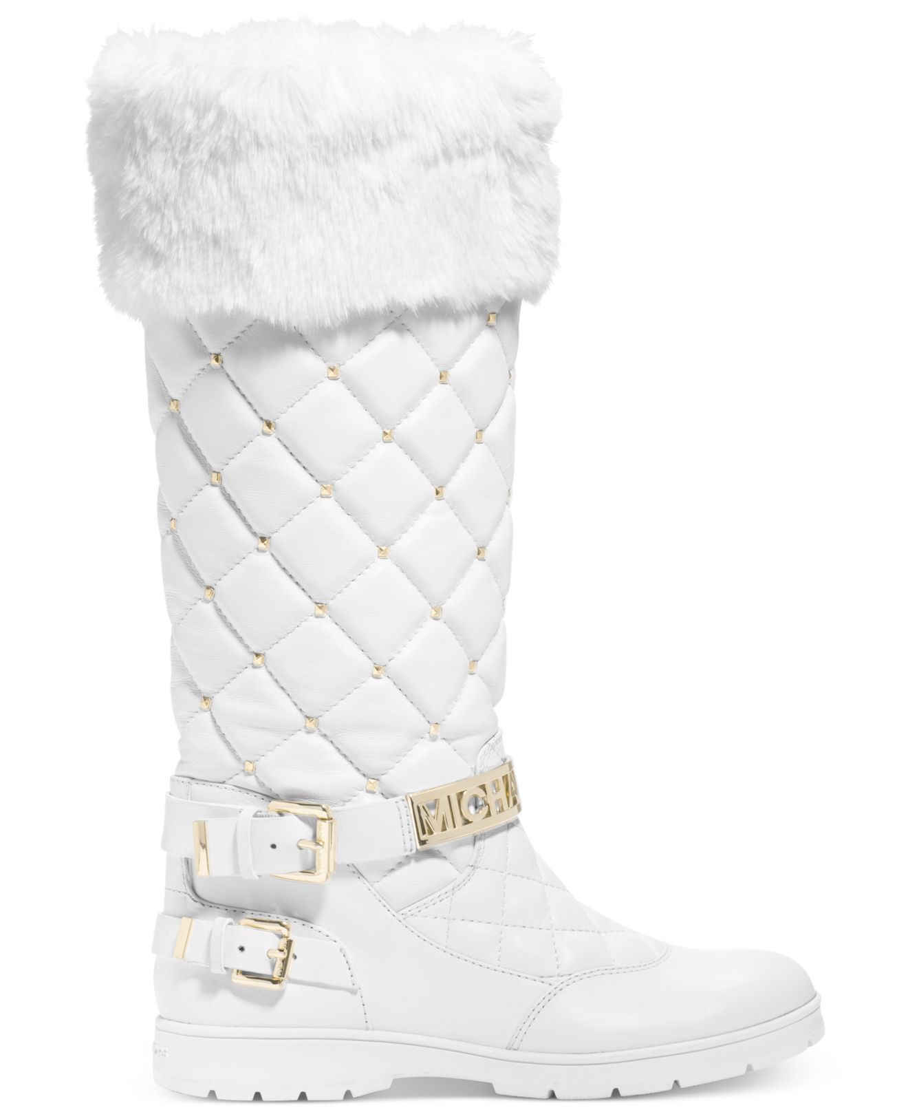 white michael kors boots
