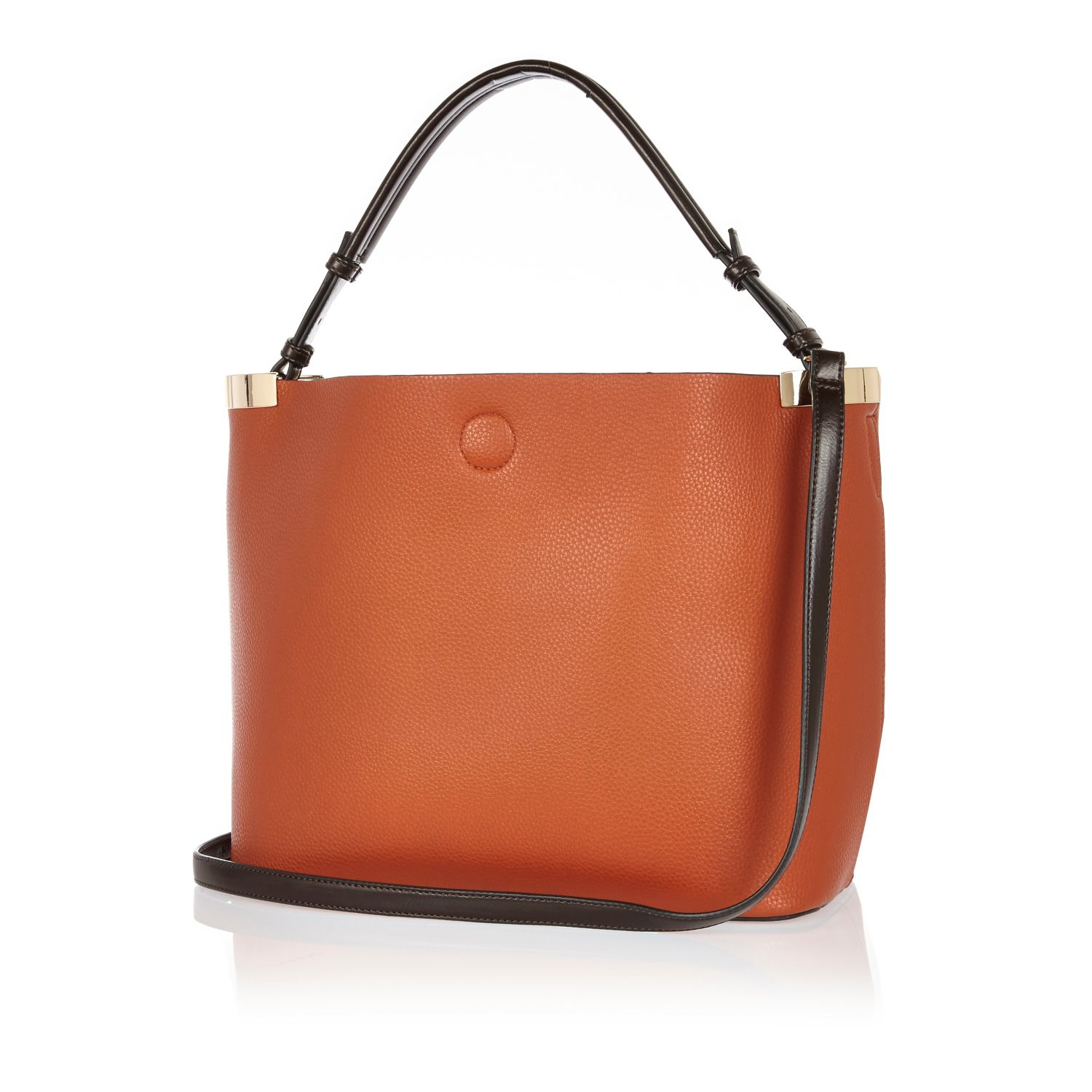 Lyst River Island Orange Sleek Slouch Bag In Gallery