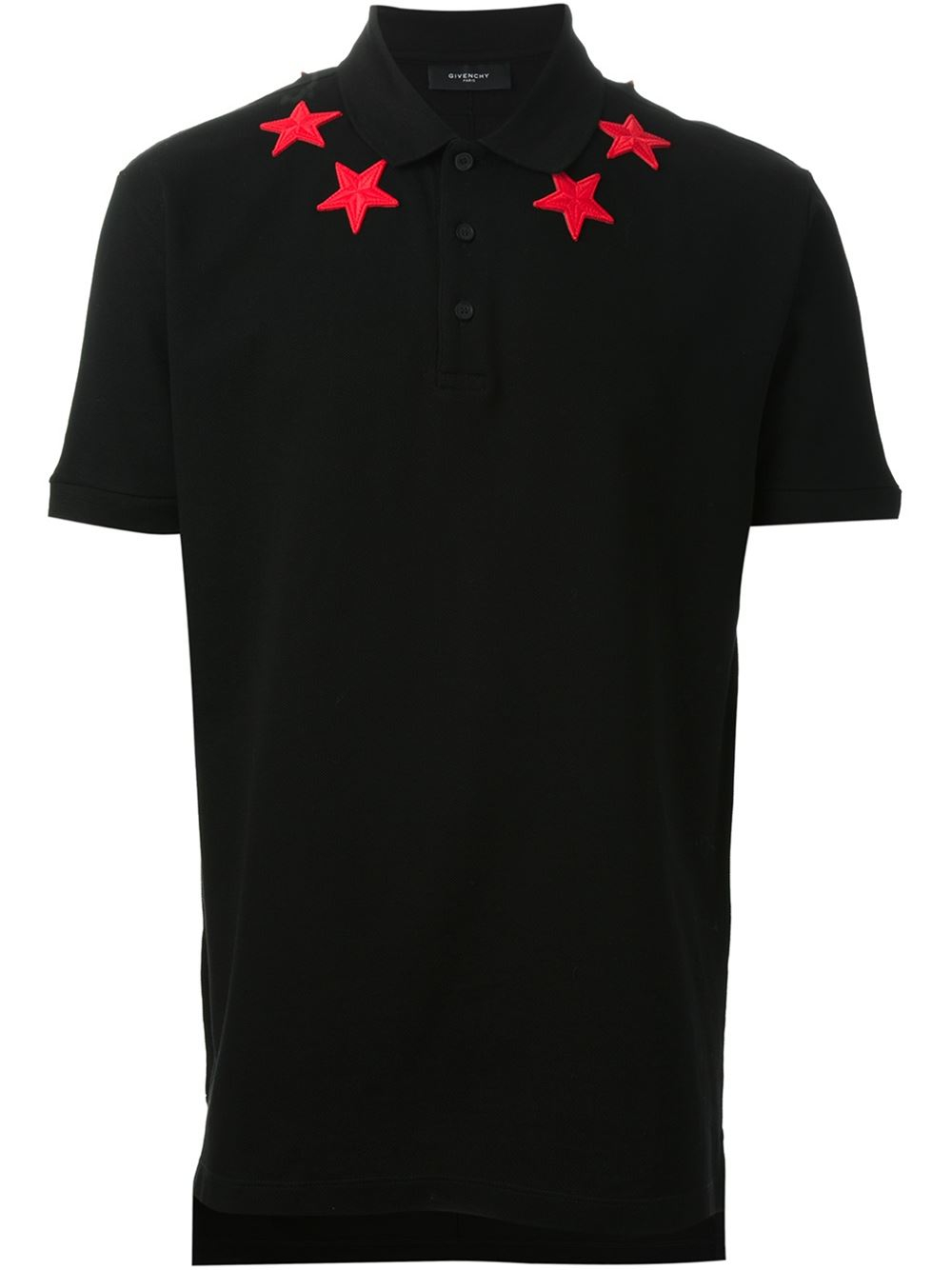Lyst - Givenchy Embroidered Stars Polo Shirt in Black for Men