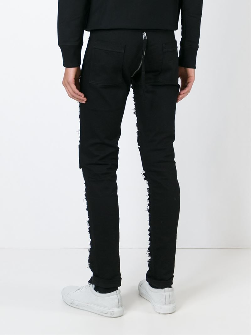 Hood By Air Denim Ripped Skinny Jeans in Black for Men - Lyst