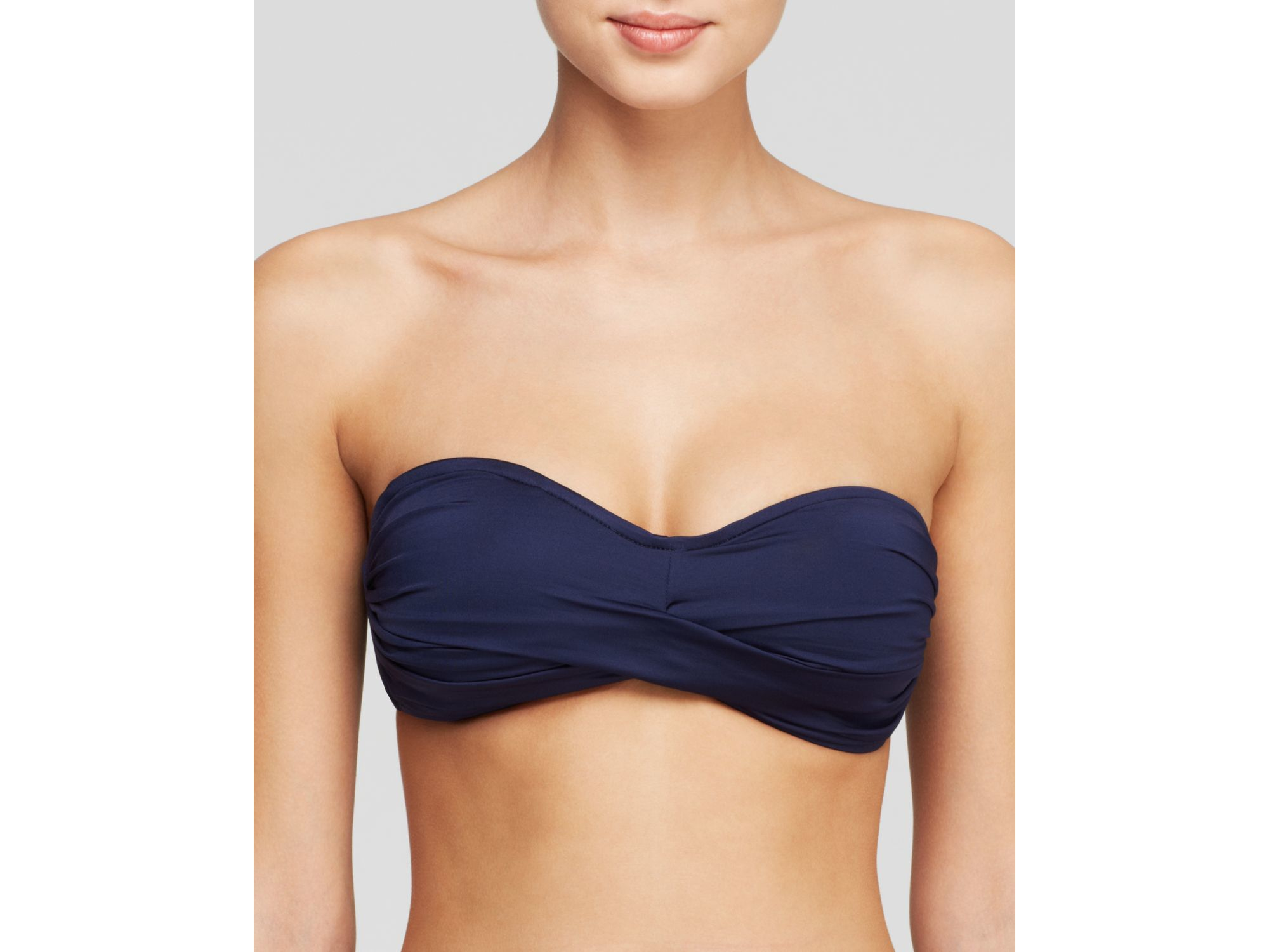 navy blue bandeau bikini top