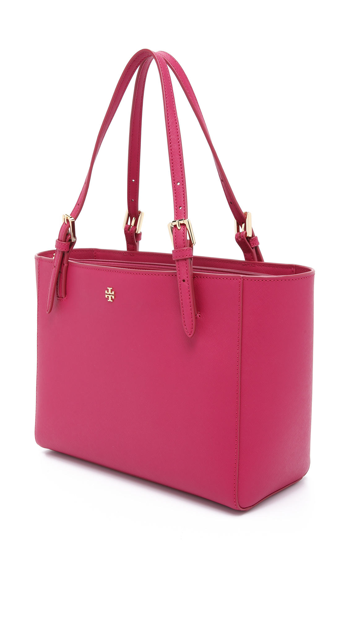 Tory Burch York Small Buckle Tote in Raspberry (Red) Lyst
