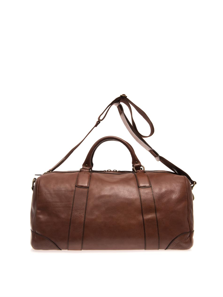 ralph lauren leather travel bag