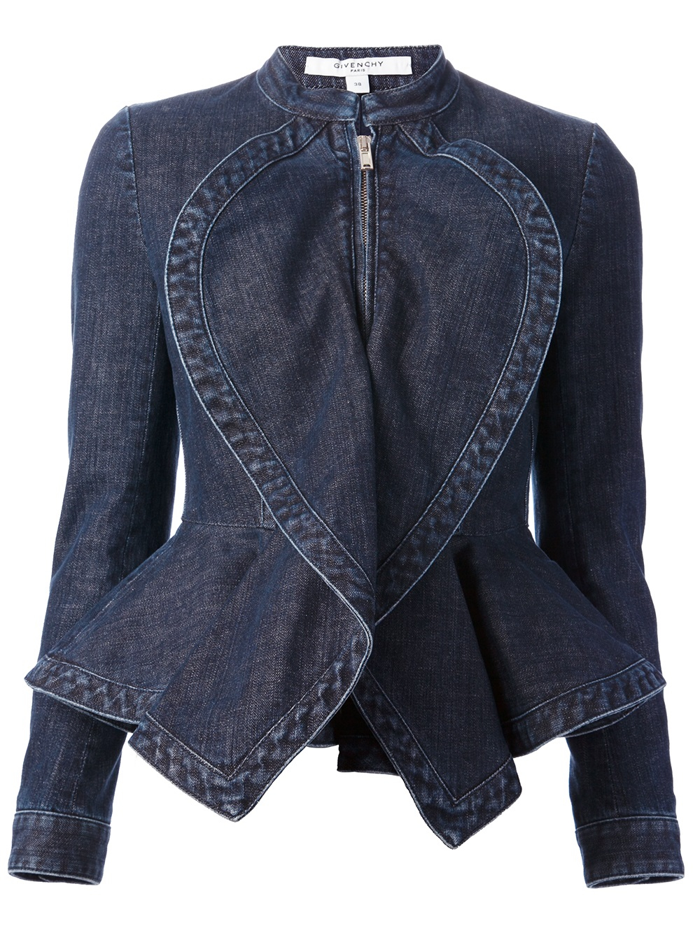 Givenchy Denim Peplum Jacket in Blue - Lyst