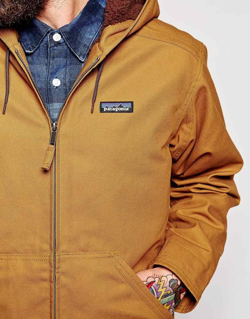 Patagonia Canvas Jacket With Hood in Brown for Men Lyst