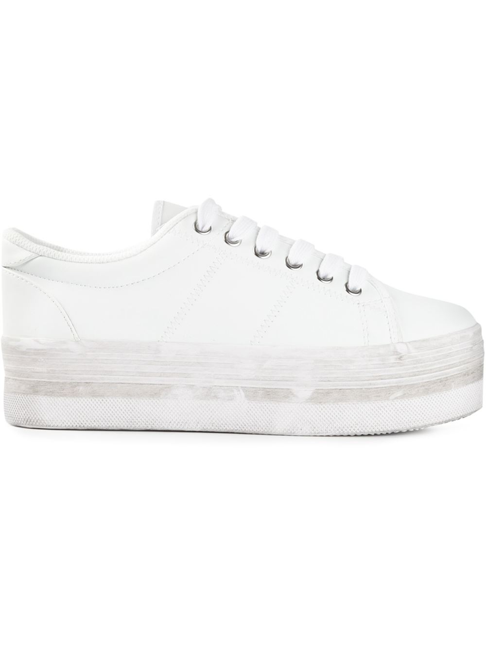 marmorering median grinende Jeffrey Campbell 'Zomg' Platform Sneakers in White | Lyst