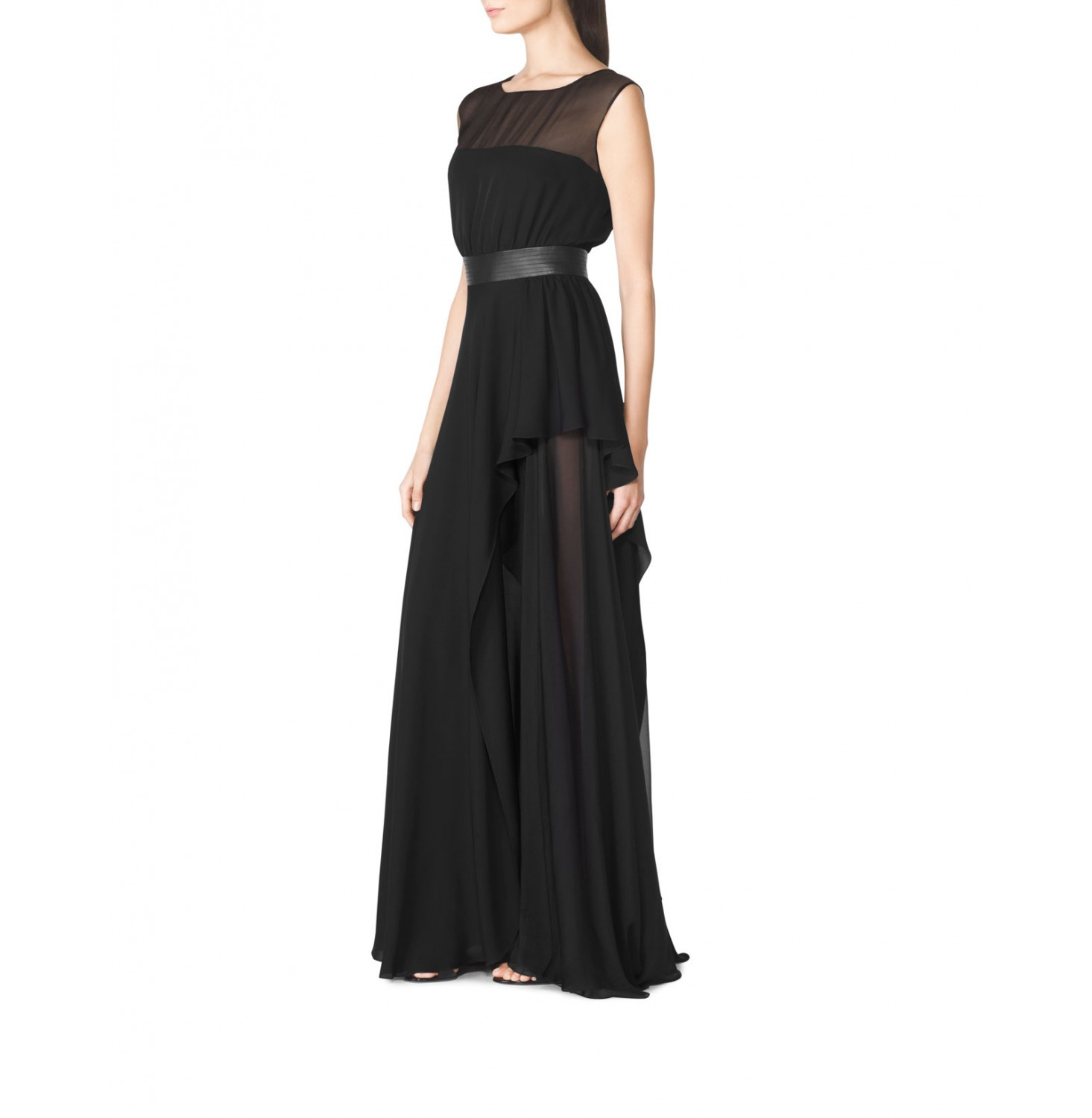 Tamara mellon Boat Neck Evening Dress in Black Lyst