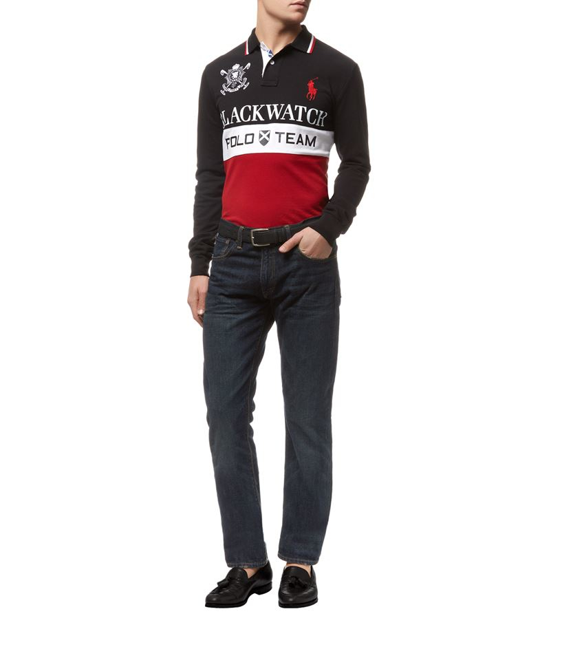 black watch polo team long sleeve