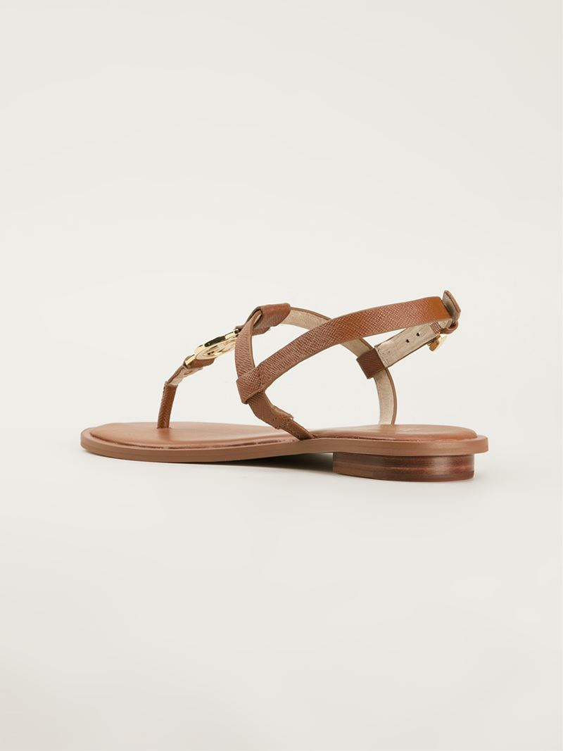 MICHAEL Michael Kors 'Sondra' Sandals in Brown - Lyst