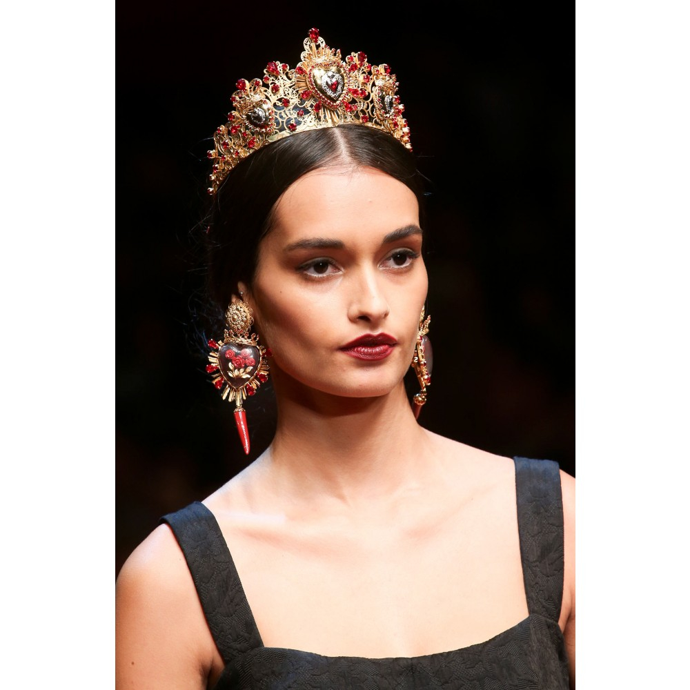 Dolce & Gabbana Crystal-Embellished Tiara in Metallic - Lyst