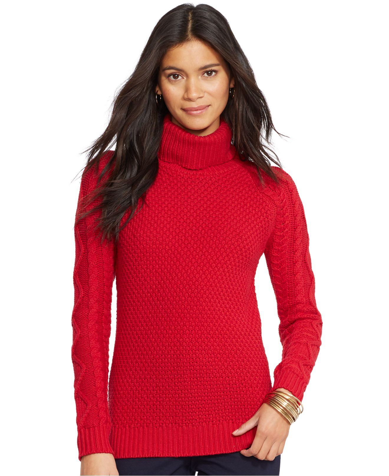 Top 87+ imagen ralph lauren cable knit turtleneck sweater ...