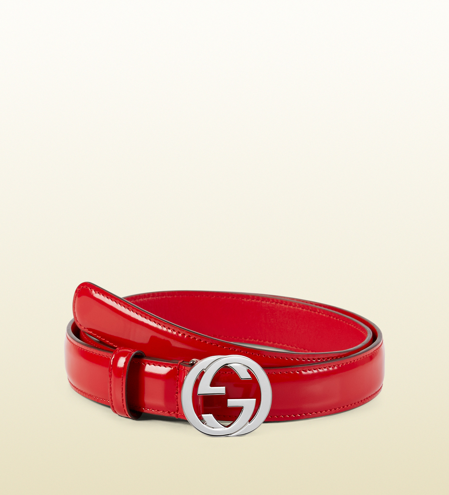 red and silver gucci belt