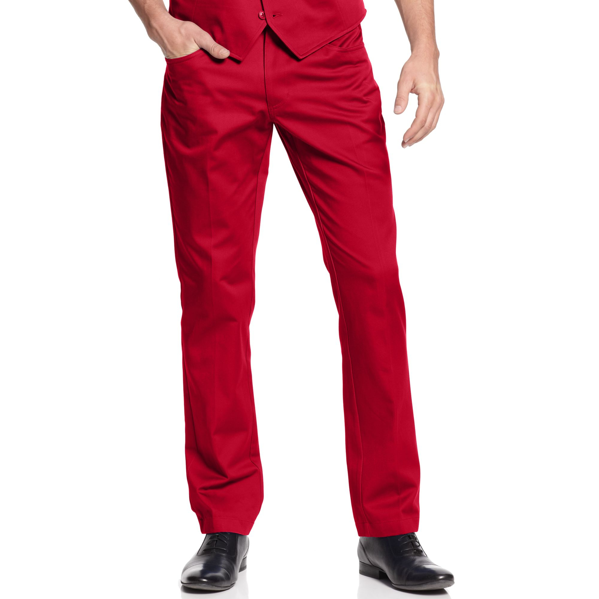 Lyst - Inc International Concepts Slim Fit Truman Pants in Red for Men