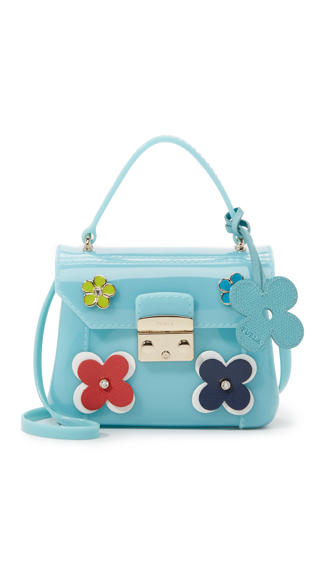 Furla Floral Candy Bon Bon Mini Cross Body Bag in Blue | Lyst
