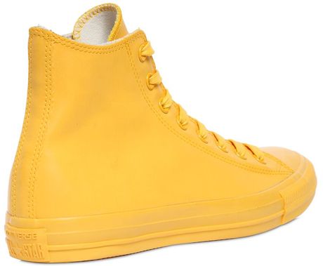 Converse All Star Rubber High Top Sneakers in Yellow for Men | Lyst