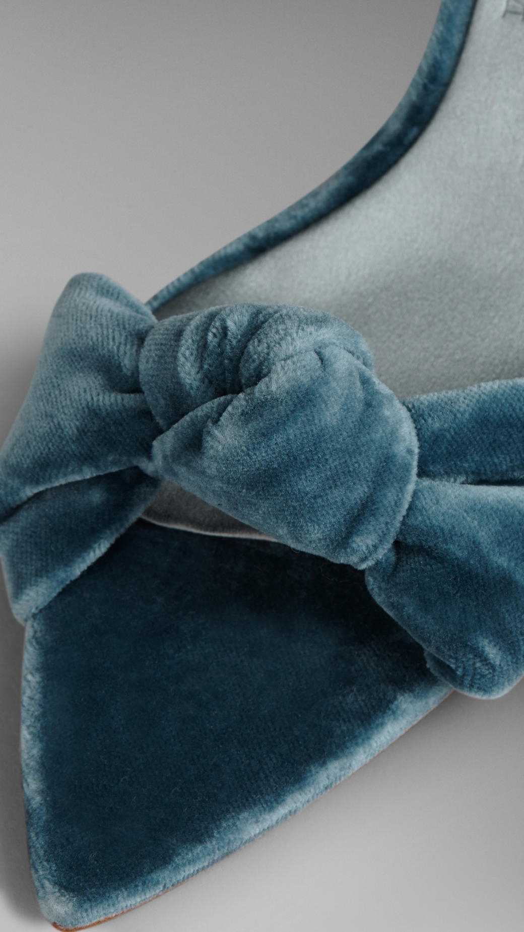 velvet heels with bow