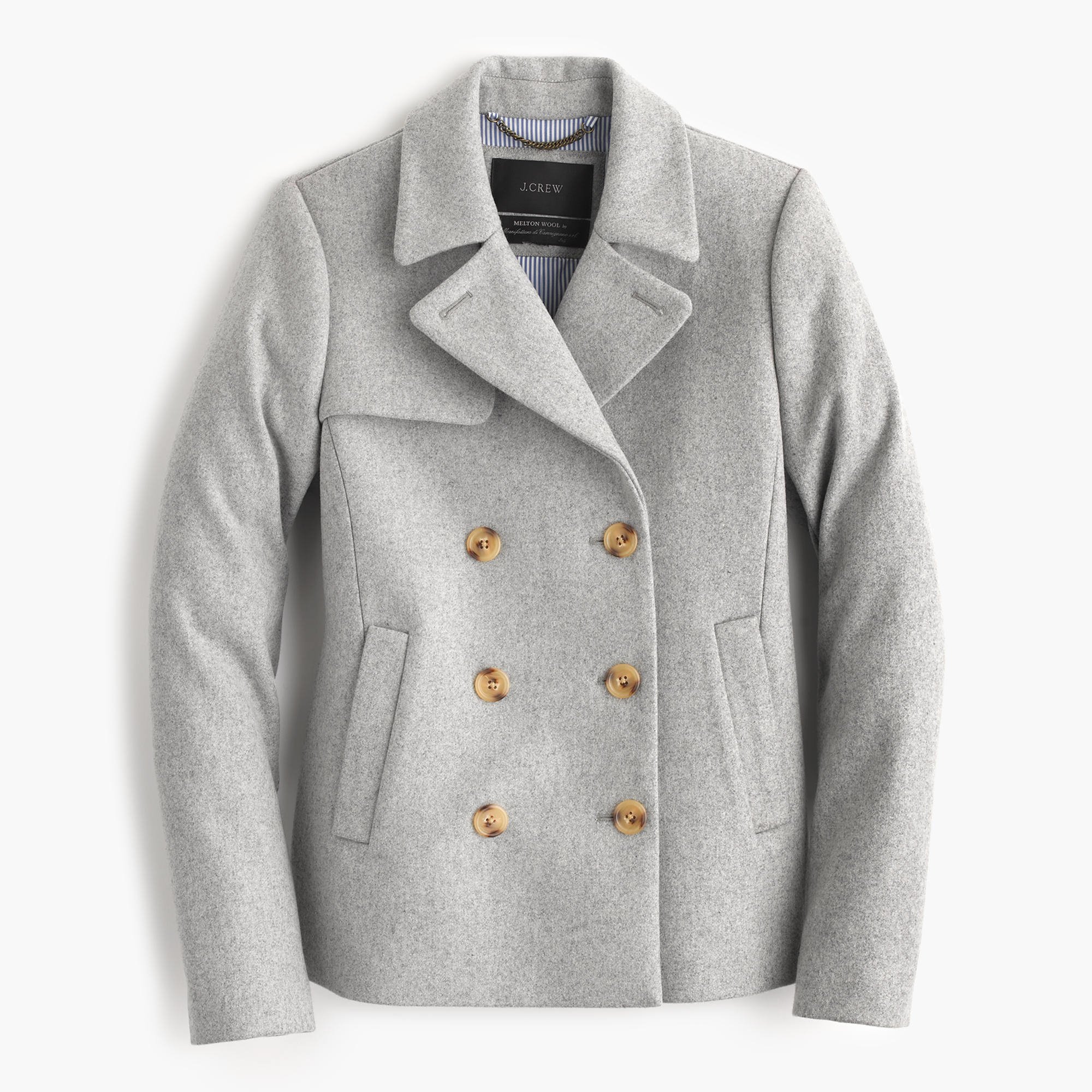 j crew gray coat