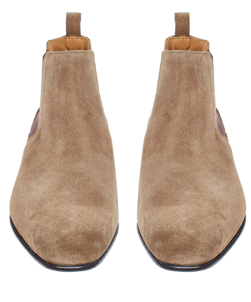 beige suede chelsea boots mens