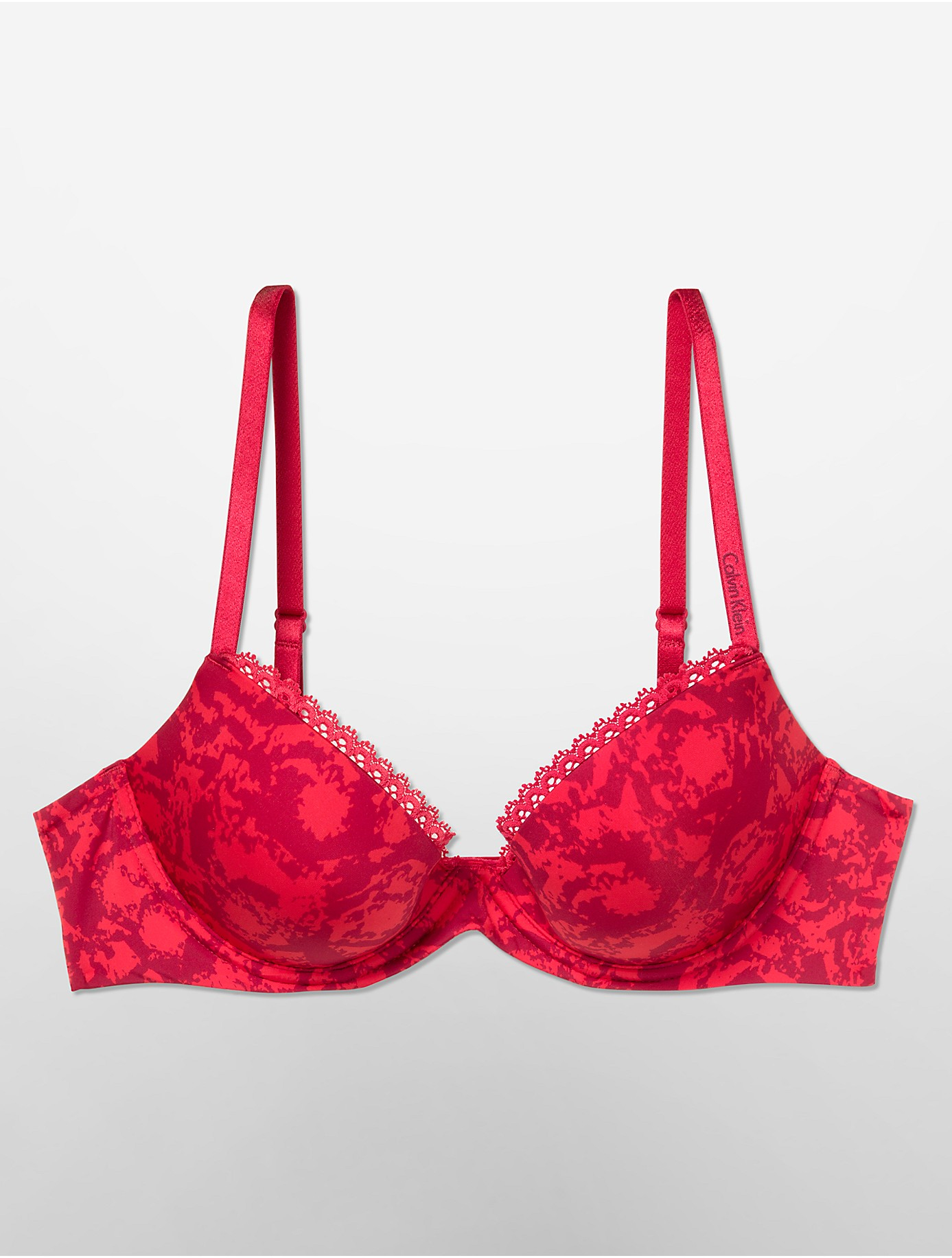 Calvin klein Underwear Seductive Comfort Customized Lift Bra in Red (DESIRE PRINTPROVOKE/DEFY