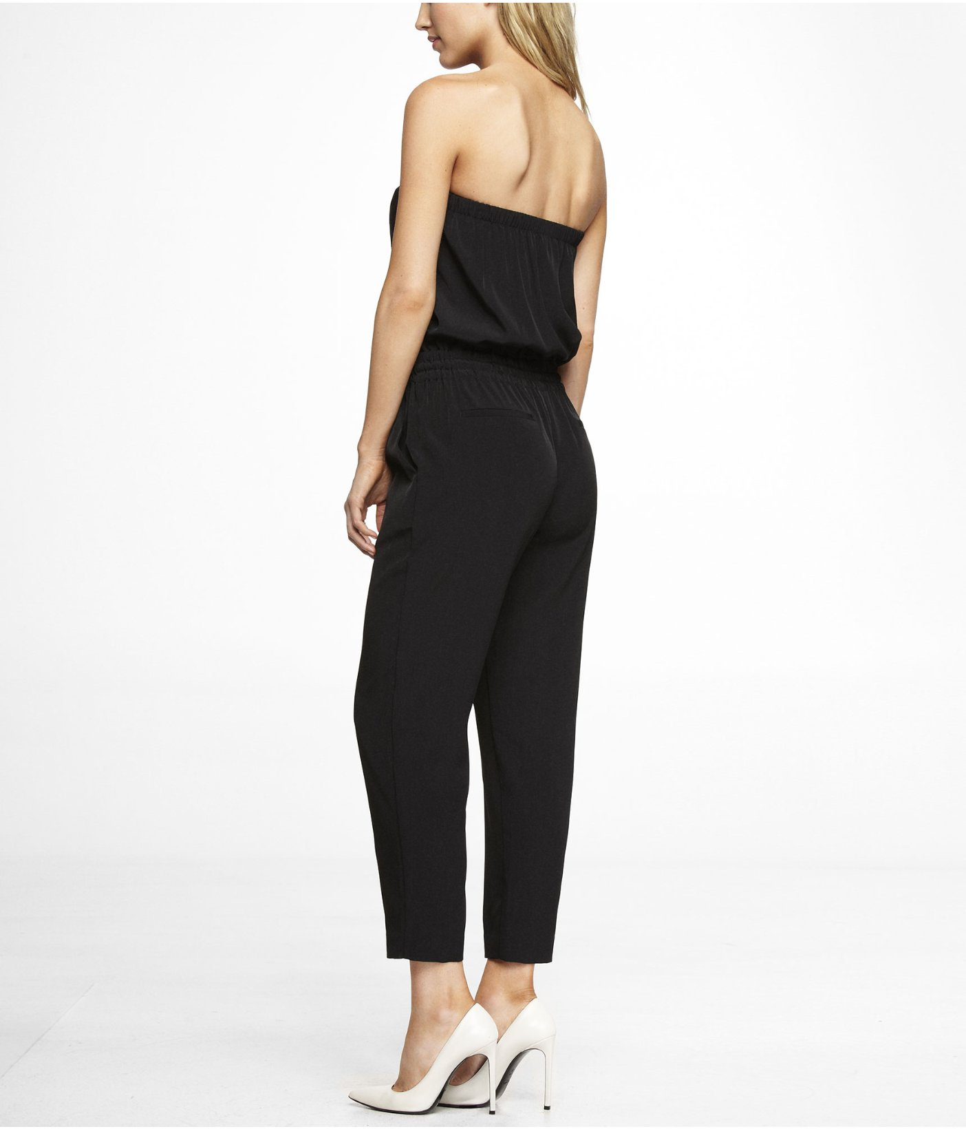 express black strapless jumpsuit