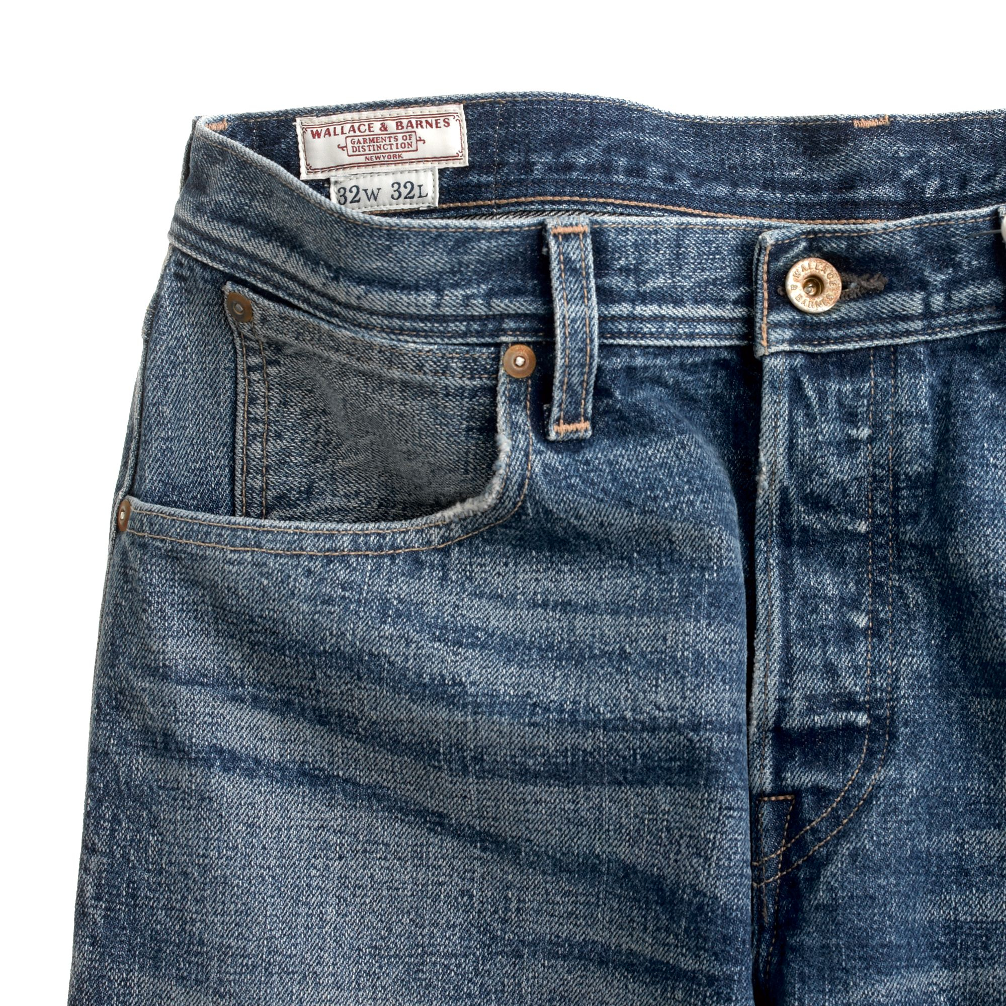 J Crew Wallace Barnes Slim Selvedge Jean In Indigo Fade In Blue For Men Lyst