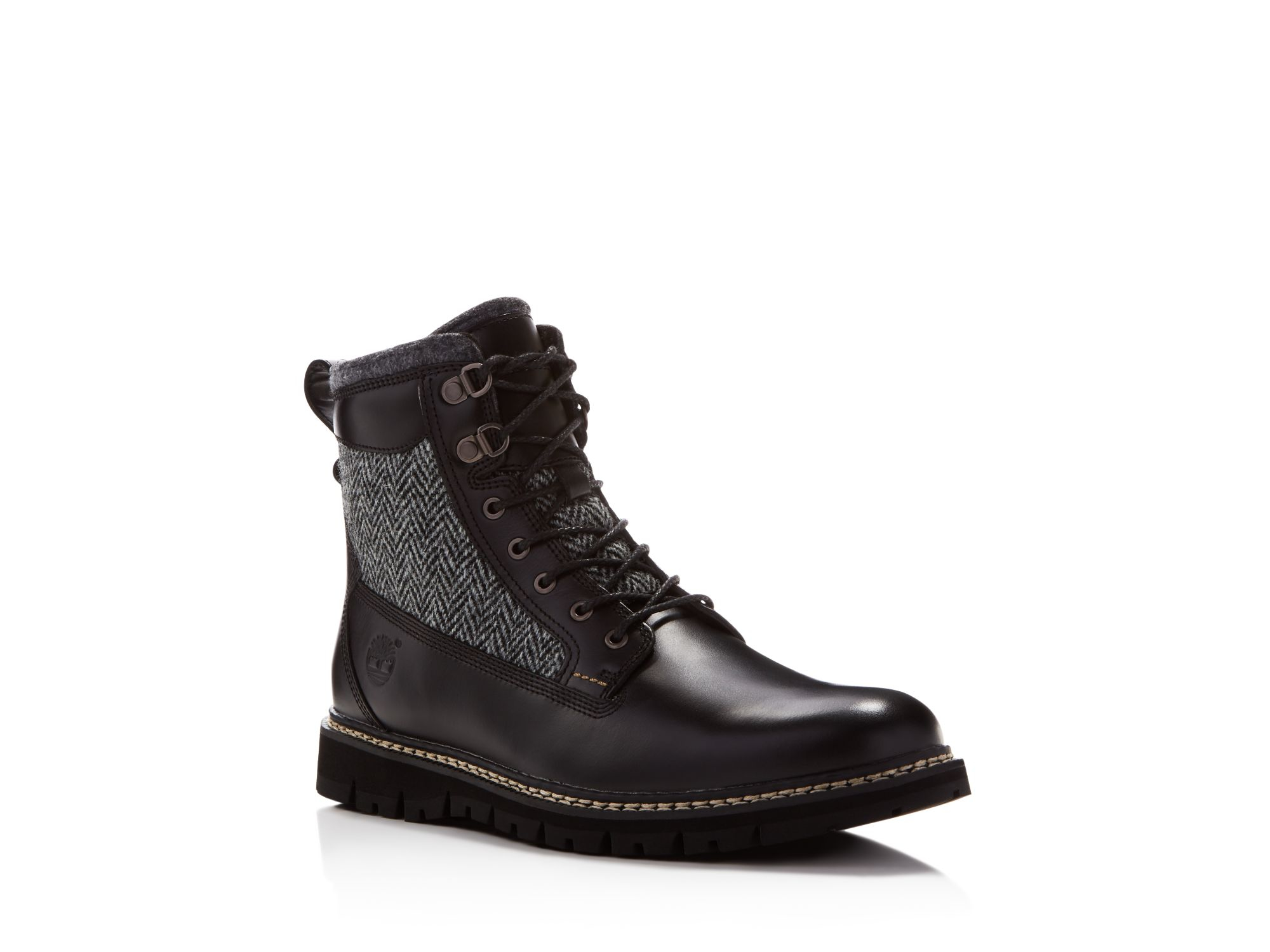 Timberland Britton Hill Harris Tweed Boots in Black - Lyst