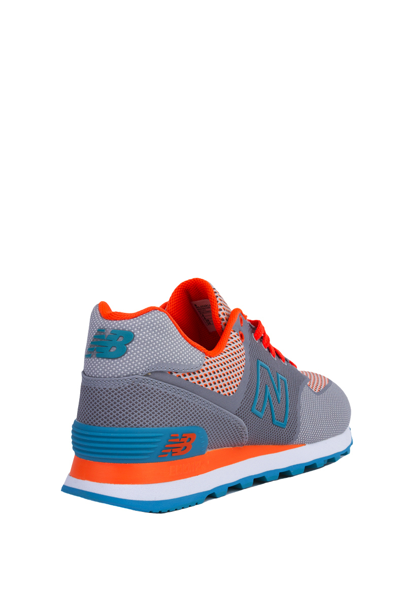 New balance Woven 574 Sneakers - Grey/orange/blue in Blue | Lyst