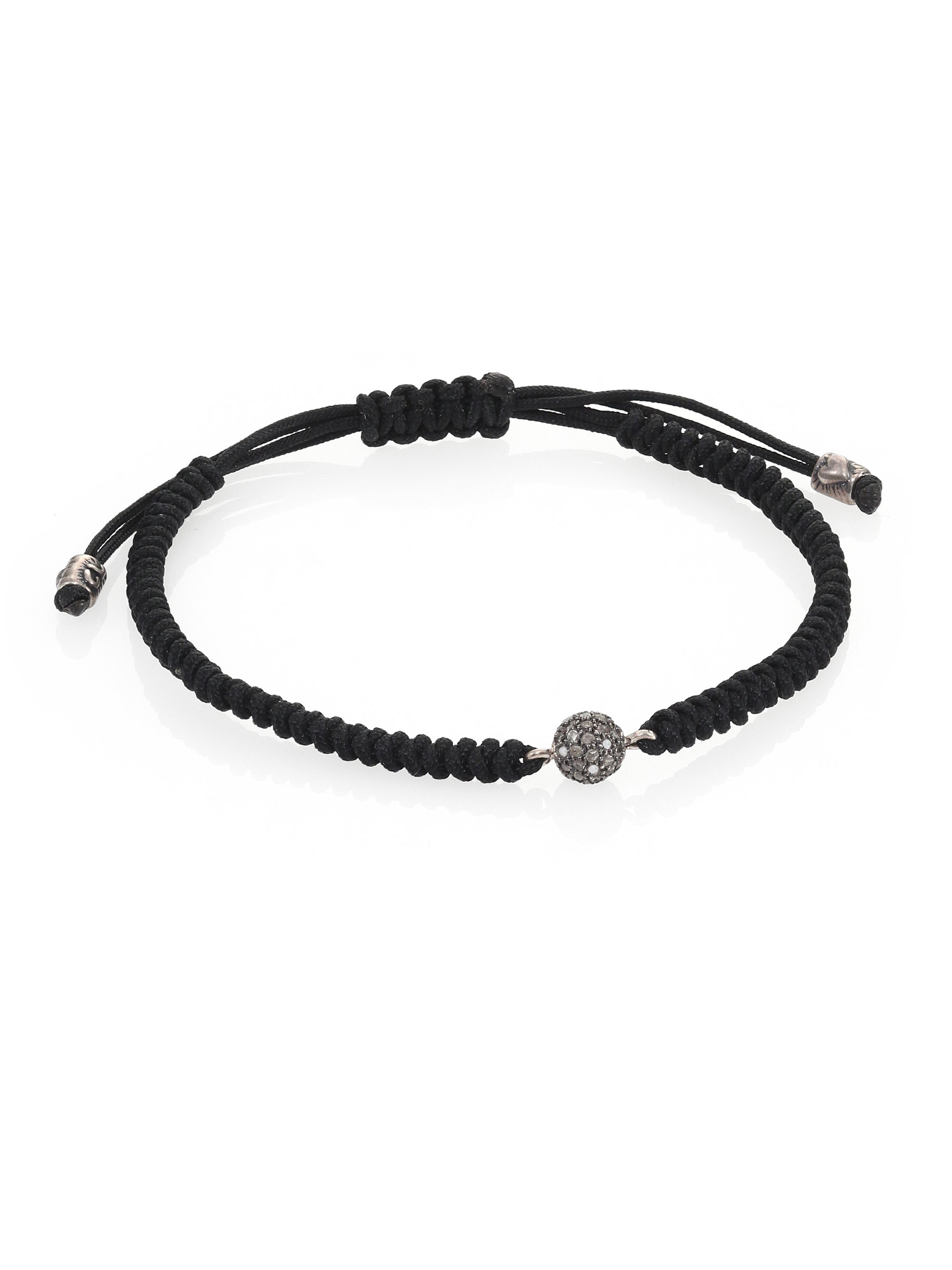 Lyst Chan Luu Champagne Diamond Sterling Silver Cord Bracelet Gallery