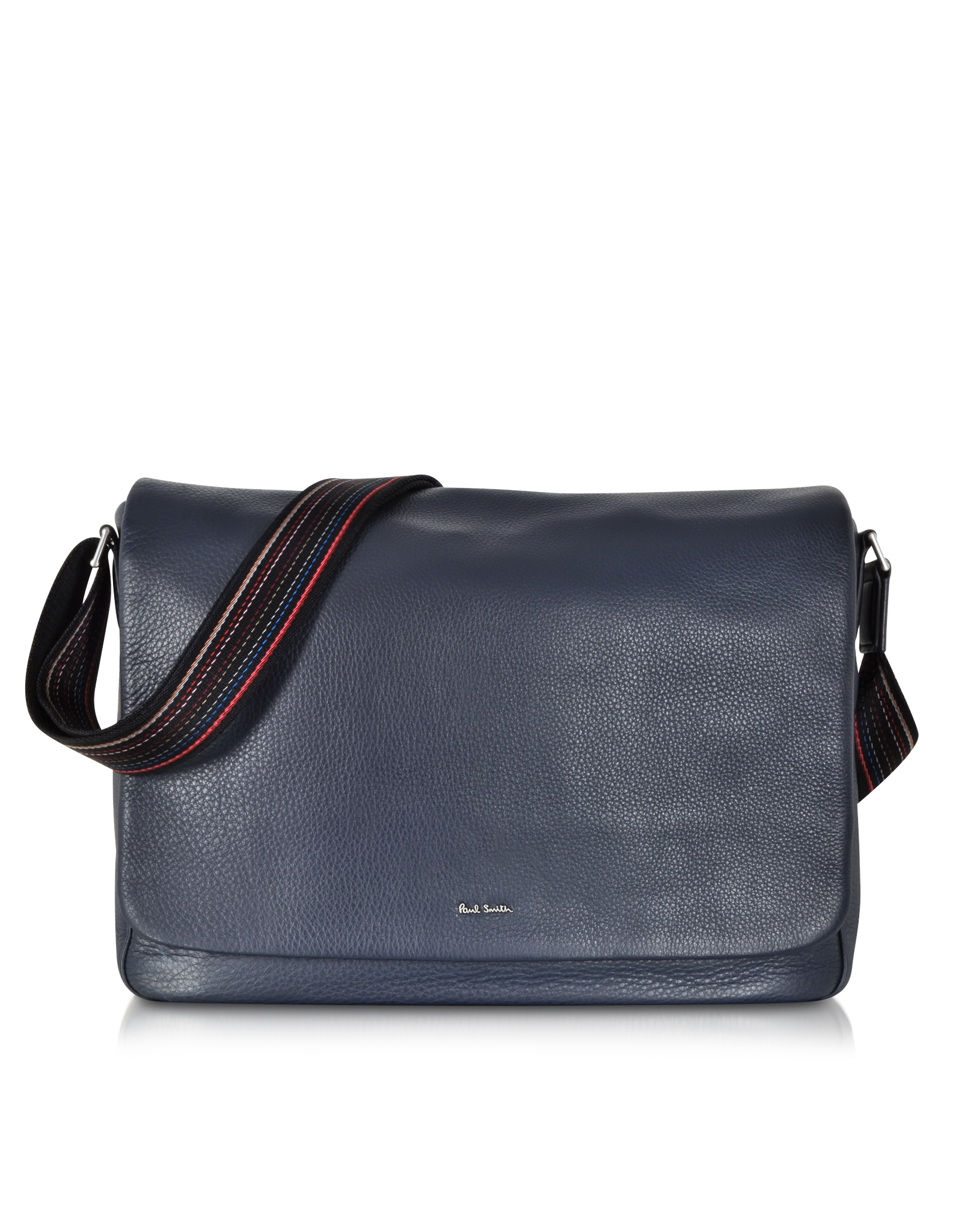 Lyst Paul Smith Navy Blue Leather City bing Men'S Messenger Bag in